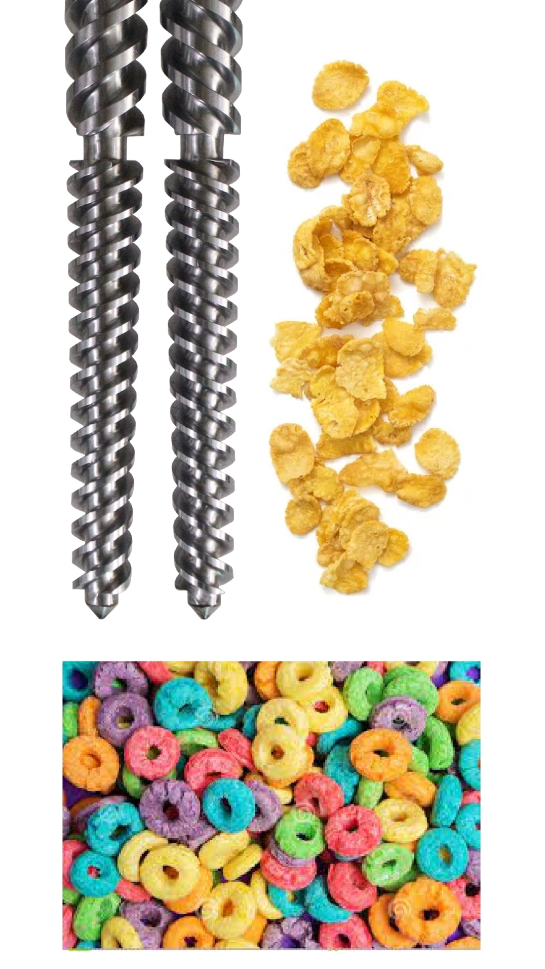 Rosca e canhão para alimentos